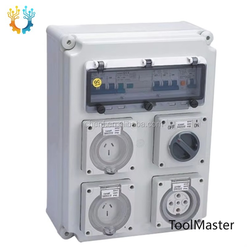 Outdoor Power Distribution Board - 【2026】กล่องจ่ายไฟฟ้าแบบกันน้ำ 3 เฟส สำหรับใช้งานภายนอกและภายในอาคาร IP65 พร้อมเต้ารับแบบรวมสำหรับปลั๊ก
