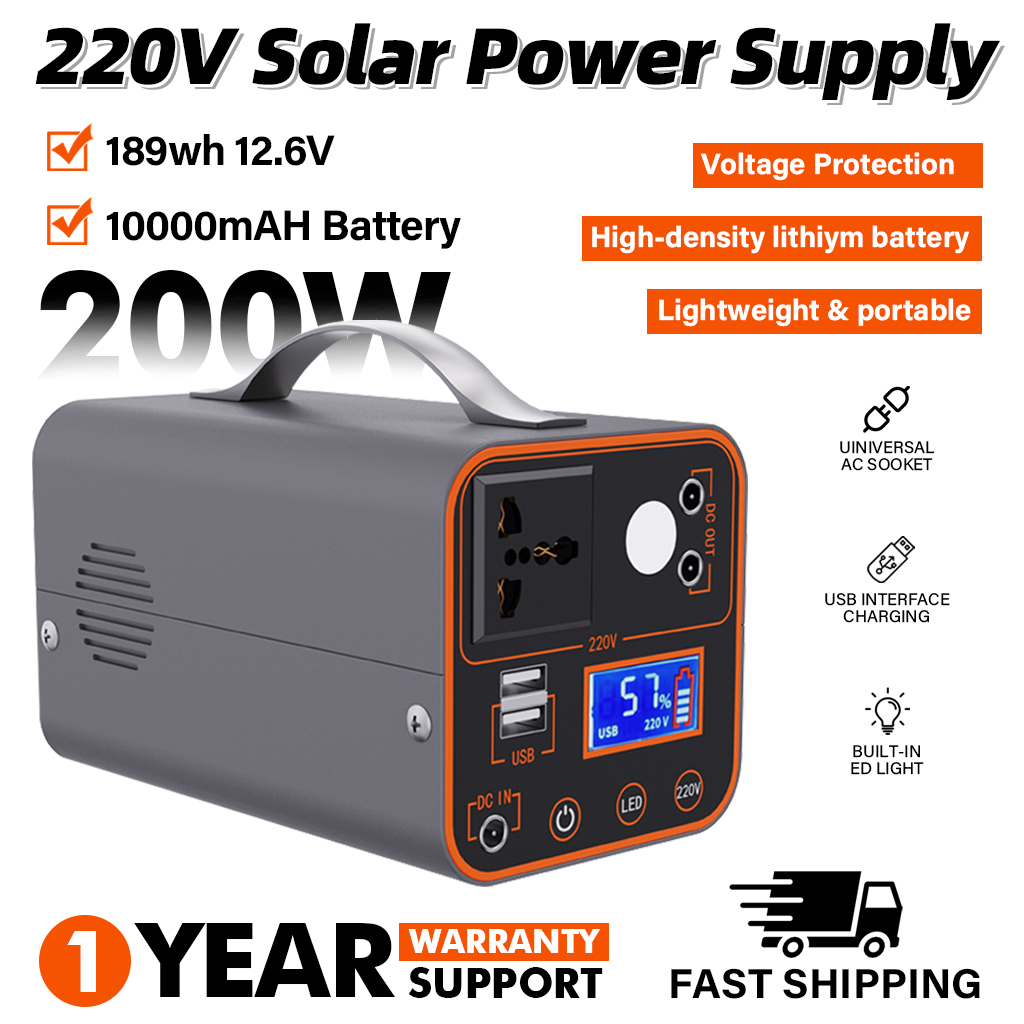 Outdoor Power Bank With Ac Outlet - สถานีไฟฟ้าพกพา 200W 220V พร้อมเต้ารับ AC ไฟ
