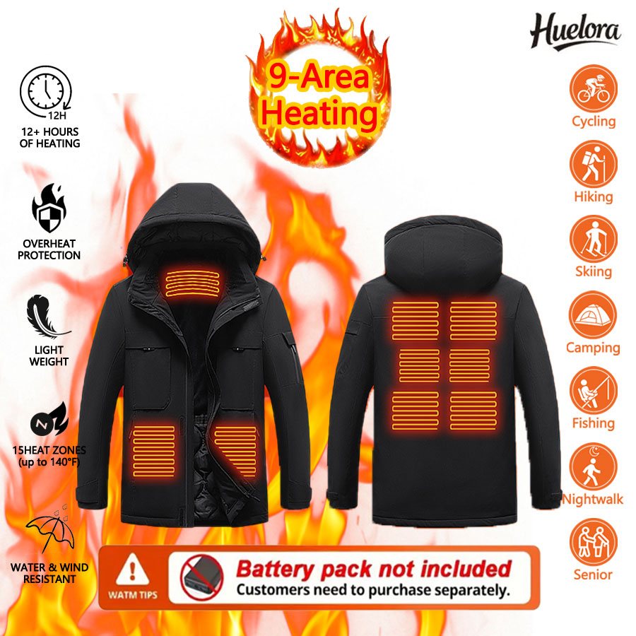 Outdoor Power Not Working - เสื้อแจ็คเก็ตทำความร้อน Huelora 9 สำหรับผู้หญิงและผู้ชาย กันน้ำ สำหรับอากาศหนาว