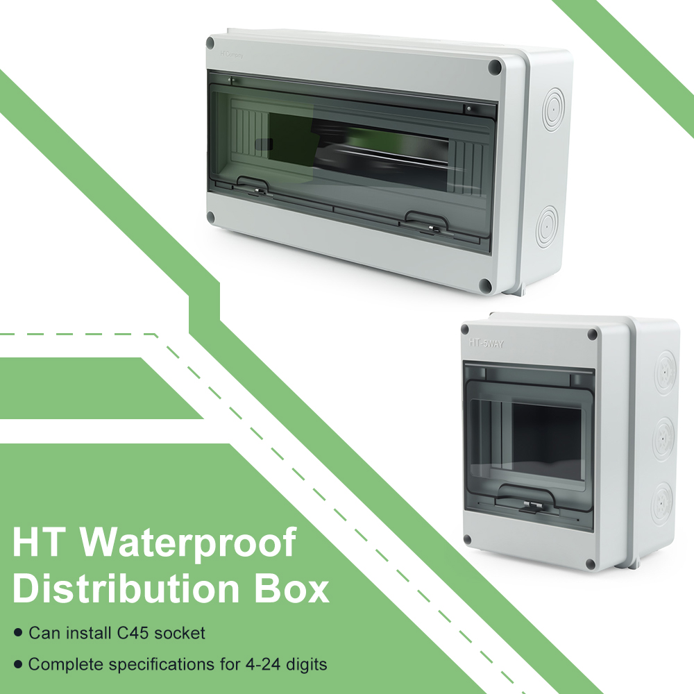 Outdoor Power Box Cover - กล่องรวมสายไฟฟ้ากันน้ำ รุ่น HT ซีรีส์ 5/8/12/15/18/24 ช่อง