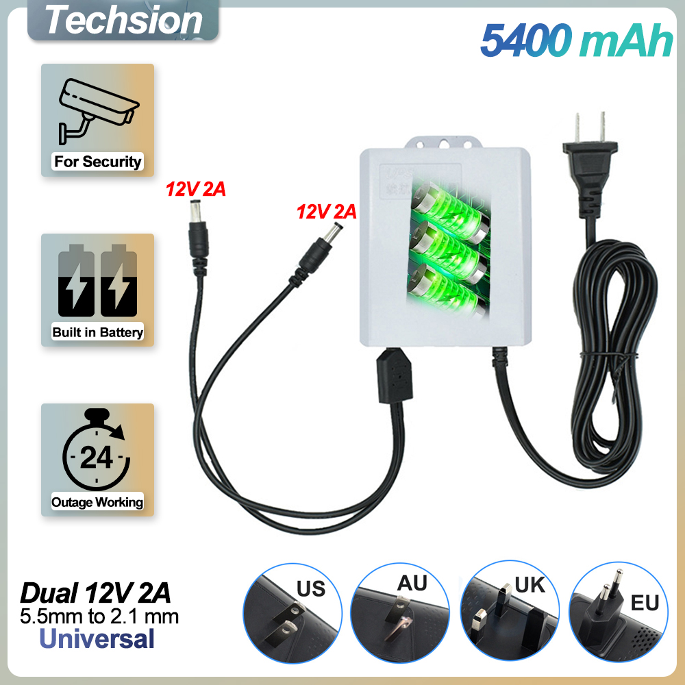 Ups Power Supply Outdoor - กลางแจ้ง Dual 12V 2A เอาต์พุต UPS