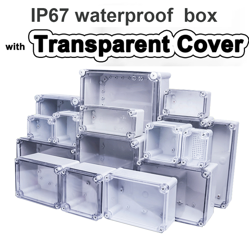 Outdoor Power Box Cover - กล่องกันน้ําโปร่งใสชนิด F กล่องตรวจสอบกลางแจ้ง กล่องแยกกันน้ํากลางแจ้ง กล่องสวิตช์ซีลเทอร์มินัลพลาสติก ABS