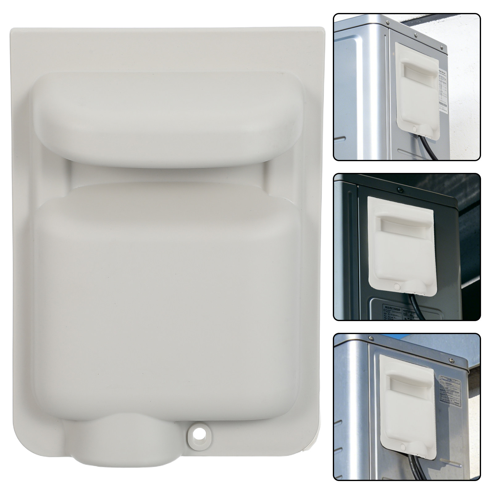 Outdoor Power Line Cover - ฝาครอบสายไฟภายนอกเครื่องปรับอากาศ, แผ่นพลาสติกกันน้ำสำหรับป้องกันสายไฟของคอนเดนเซอร์ AC และสายไฟฟ้า