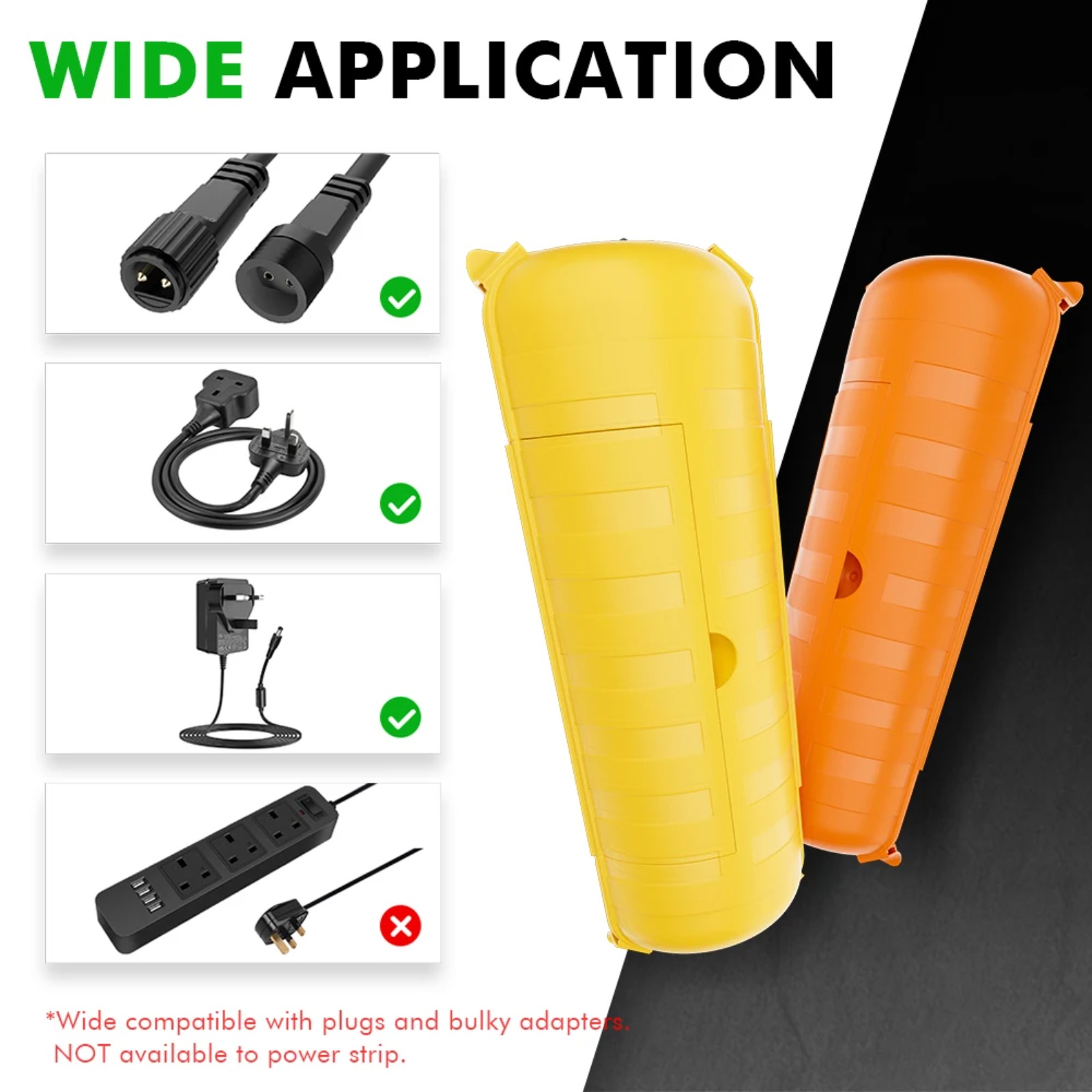 Outdoor Power Adapter - ฝาครอบสายไฟต่อภายนอกอาคาร IP44 ขนาด 29x11x7.5 ซม. กล่องไฟฟ้า