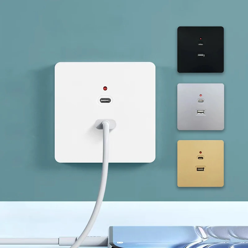 Outdoor Usb Power Strip - สีดํา Universal Wall USB C ซ็อกเก็ต,10W