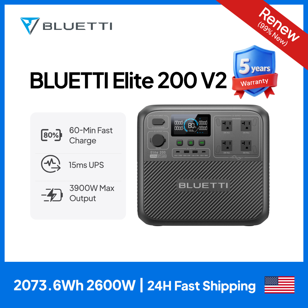 Outdoor Power Equipment - 【รีนิว】BLUETTI Elite 200 V2 สถานีไฟฟ้าพกพา 2600W