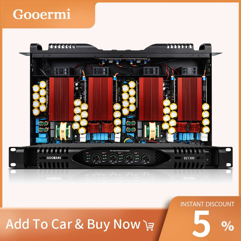 Outdoor Power Amplifier - เครื่องขยายเสียงดิจิตอล Gooermi DE2300 1U 4 แชนแนล