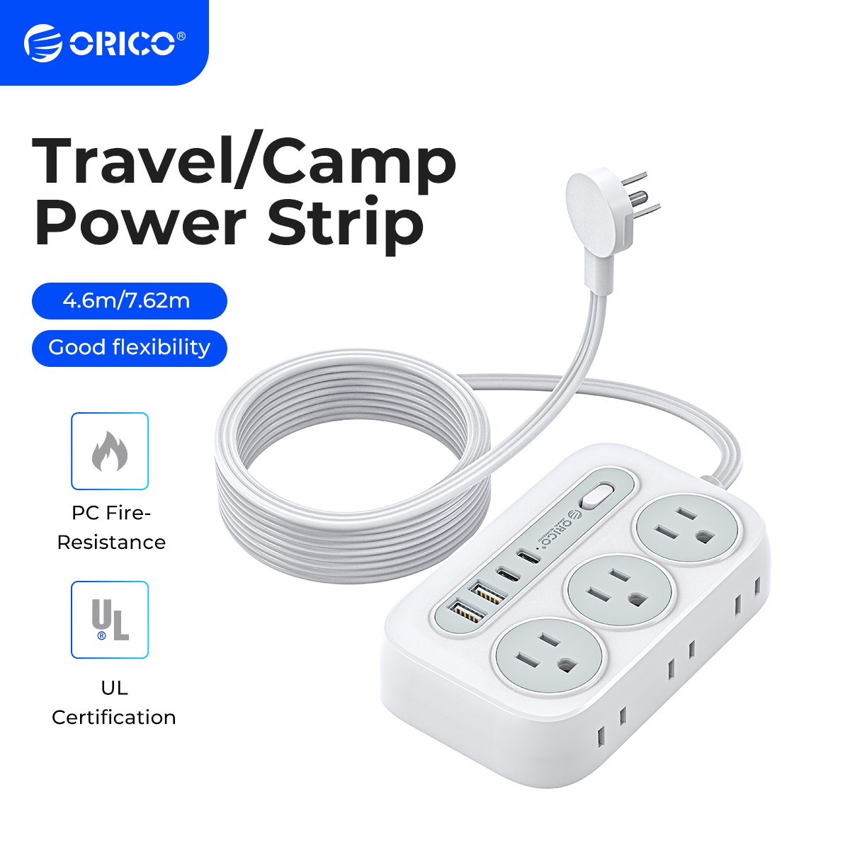 Outdoor Usb Power Strip - ORICO สายไฟพร้อมซ็อกเก็ต6ชิ้น2 USB 2 Type C