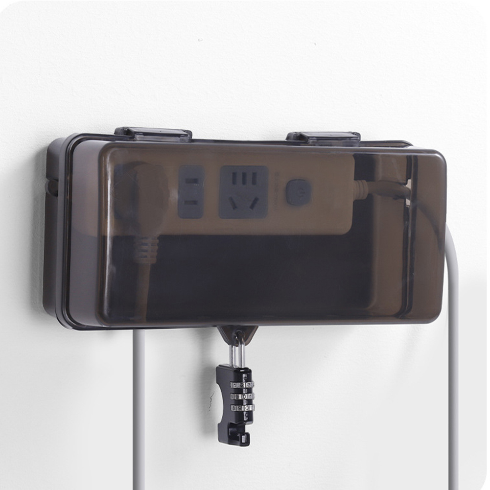 Outdoor Power Socket Cover - กล่องไฟฟ้ากลางแจ้งขนาดใหญ่กันน้ำ กล่องเชื่อมต่อไฟฟ้าแบบล็อคได้ ทนทานต่อสภาพอากาศ ฝาครอบปลั๊ก ป้องกันปลั๊กไฟและเต้ารับ