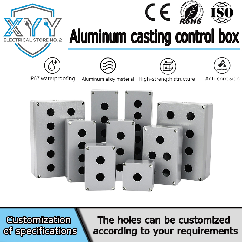 Outdoor Power Box Cover - กล่องปุ่มอลูมิเนียมหล่อ, กล่องปุ่มโลหะกลางแจ้ง, สวิตช์ควบคุม, กล่องปฏิบัติการหยุดฉุกเฉินรีเซ็ตตัวเอง