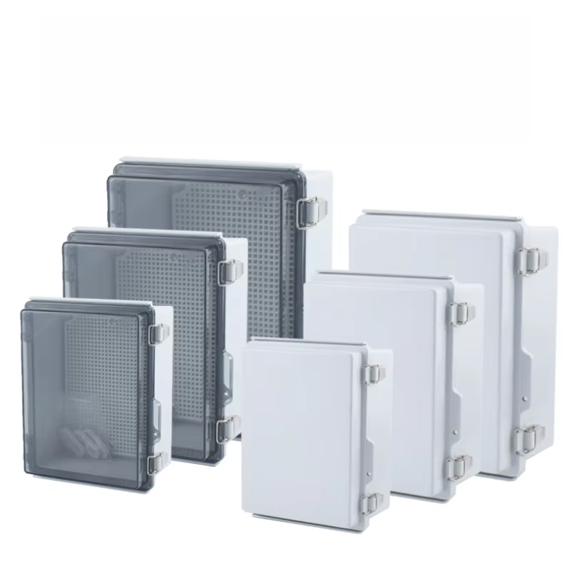 Outdoor Power Box Cover - กล่องเชื่อมต่อแบบโปร่งใสกันน้ำ กล่องพลาสติก ABS สำหรับจ่ายไฟกลางแจ้ง กล่องใส่อุปกรณ์อิเล็กทรอนิกส์
