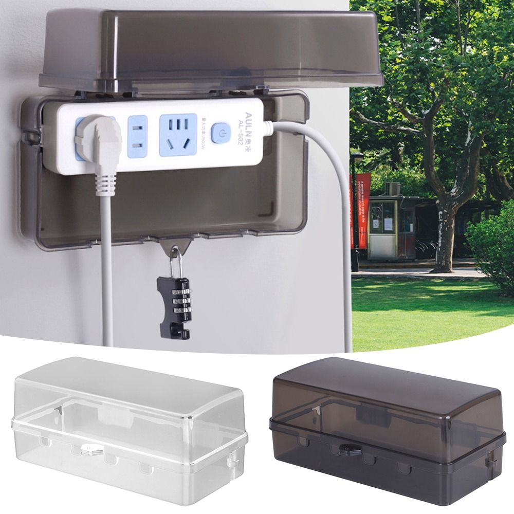 กล่องปลั๊กพลาสติกทนทาน ป้องกัน - Outdoor Power Socket Cover บทวิจารณ์และราคา