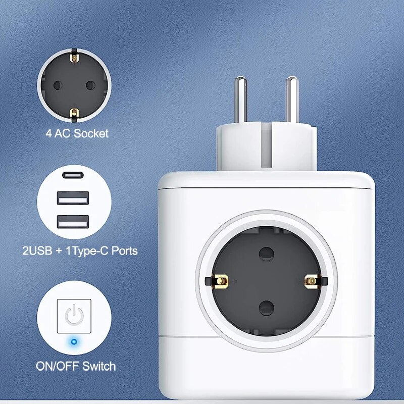 Massfa 4 EU สายไฟกระแสสลับหลาย - Outdoor Usb Power Strip บทวิจารณ์และราคา