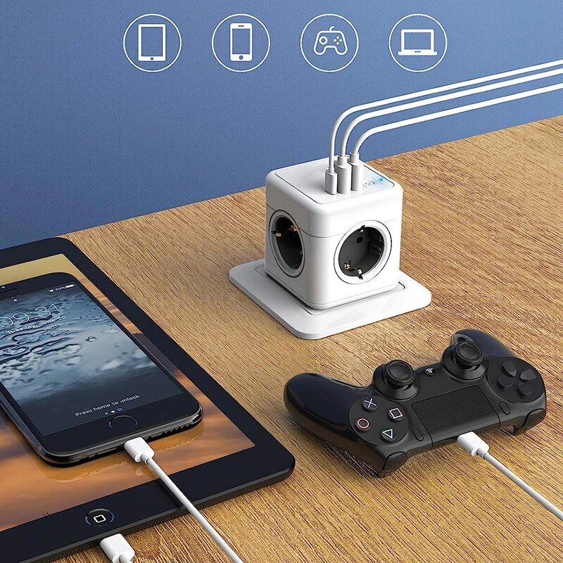 Massfa 4 EU สายไฟกระแสสลับหลาย - Outdoor Usb Power Strip บทวิจารณ์และราคา