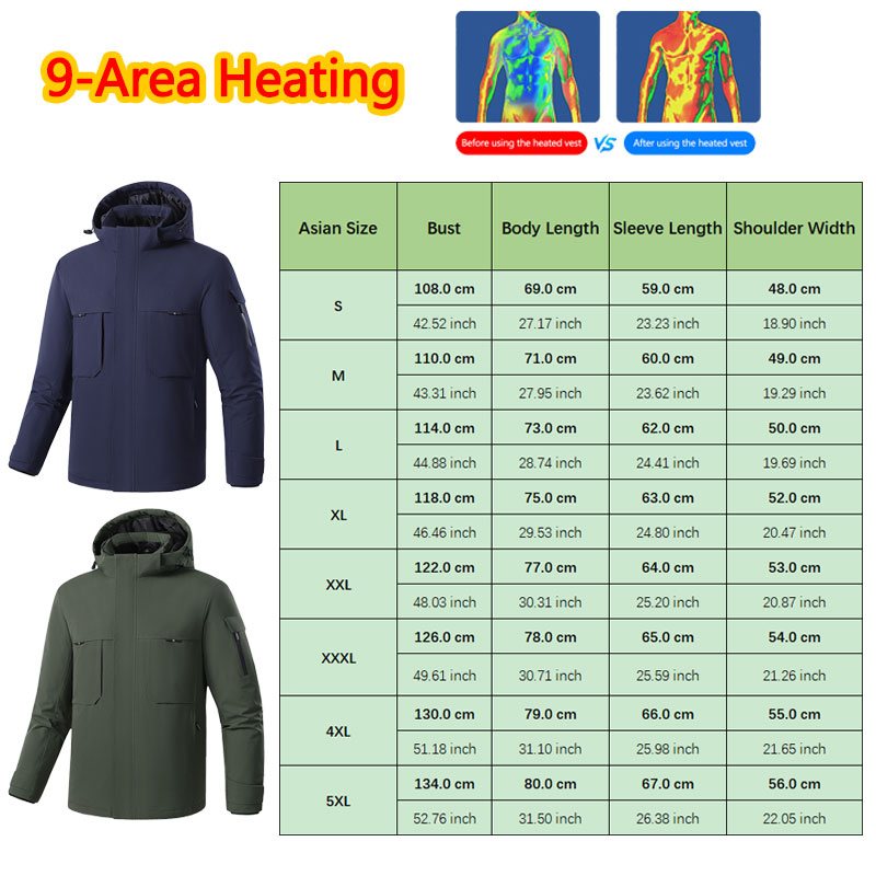 เสื้อแจ็คเก็ตทำความร้อน Huelor - Outdoor Power Not Working บทวิจารณ์และราคา