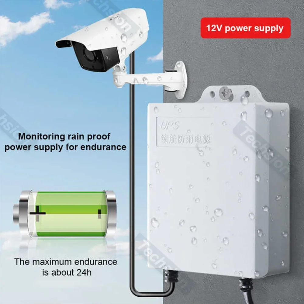 กลางแจ้ง Dual 12V 2A เอาต์พุต  - Ups Power Supply Outdoor บทวิจารณ์และราคา