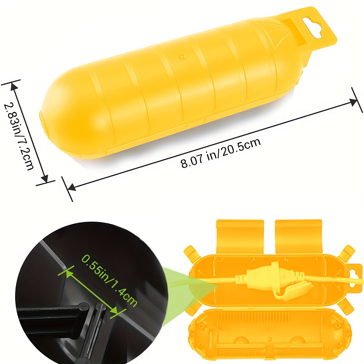 ฝาครอบสายไฟสีเหลืองแบบขยายได้พ - Outdoor Power Socket Cover บทวิจารณ์และราคา