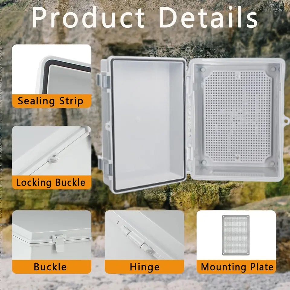 IP66 กันน้ําสีเทา/โปร่งใสฝาครอ - Outdoor Power Box Cover บทวิจารณ์และราคา