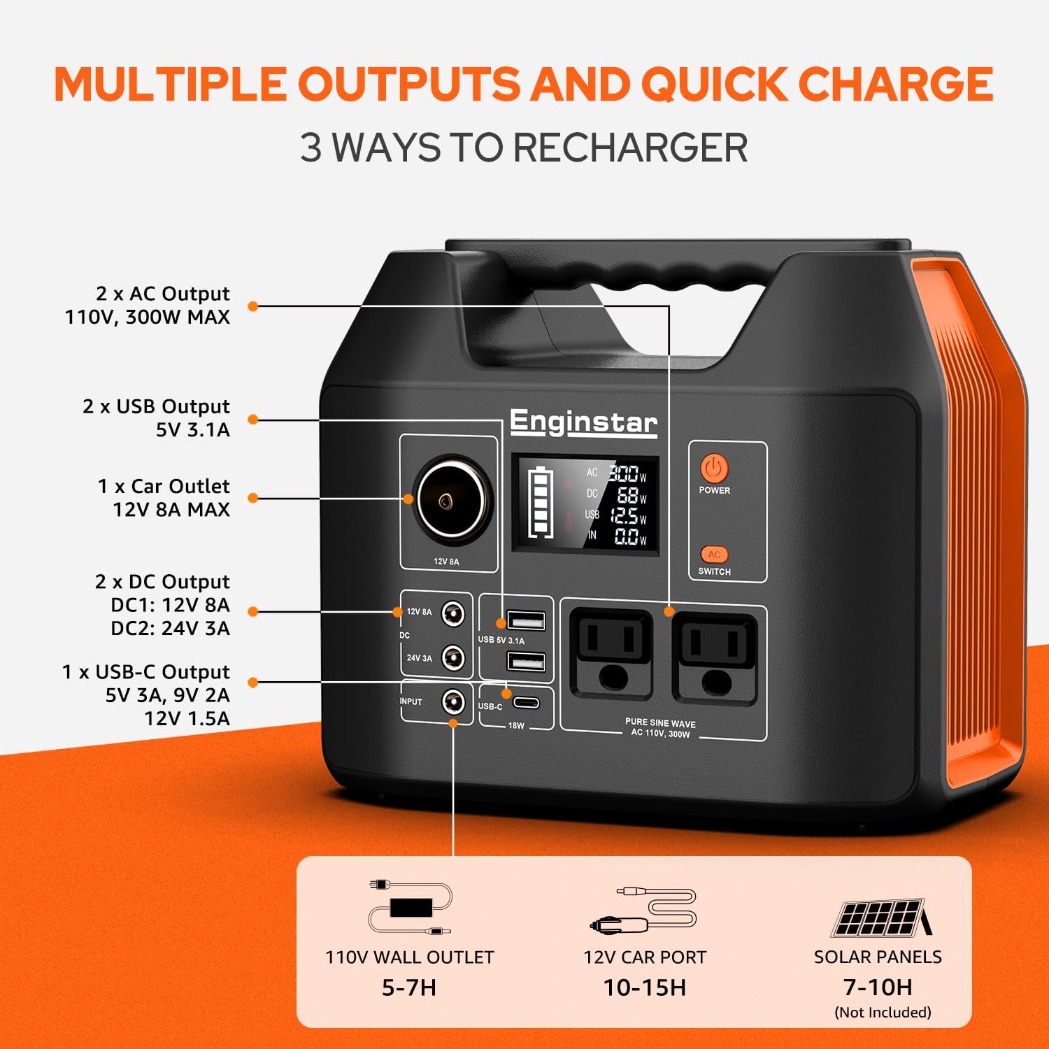 สถานีพลังงานแบบพกพา 300W แบตเต - Outdoor Power Bank With Ac Outlet บทวิจารณ์และราคา