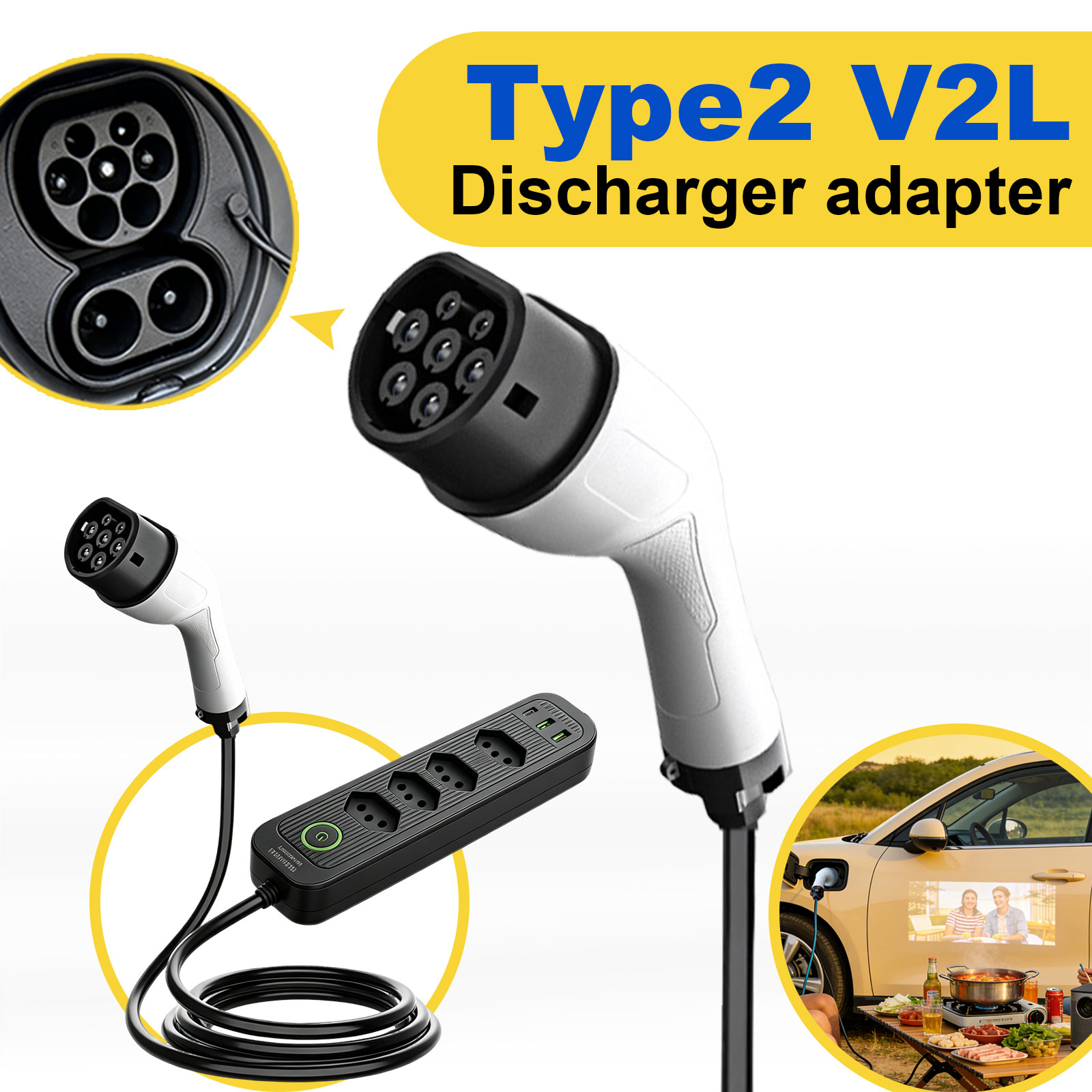 อะแดปเตอร์ปล่อยไฟ Type2 V2L 16 - Outdoor Power Adapter บทวิจารณ์และราคา
