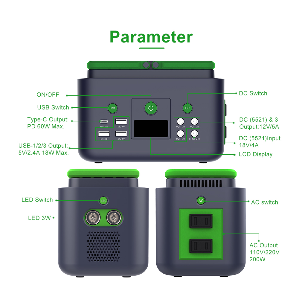 สถานีพลังงานแสงอาทิตย์แบบพกพา  - Outdoor Power Bank With Ac Outlet บทวิจารณ์และราคา