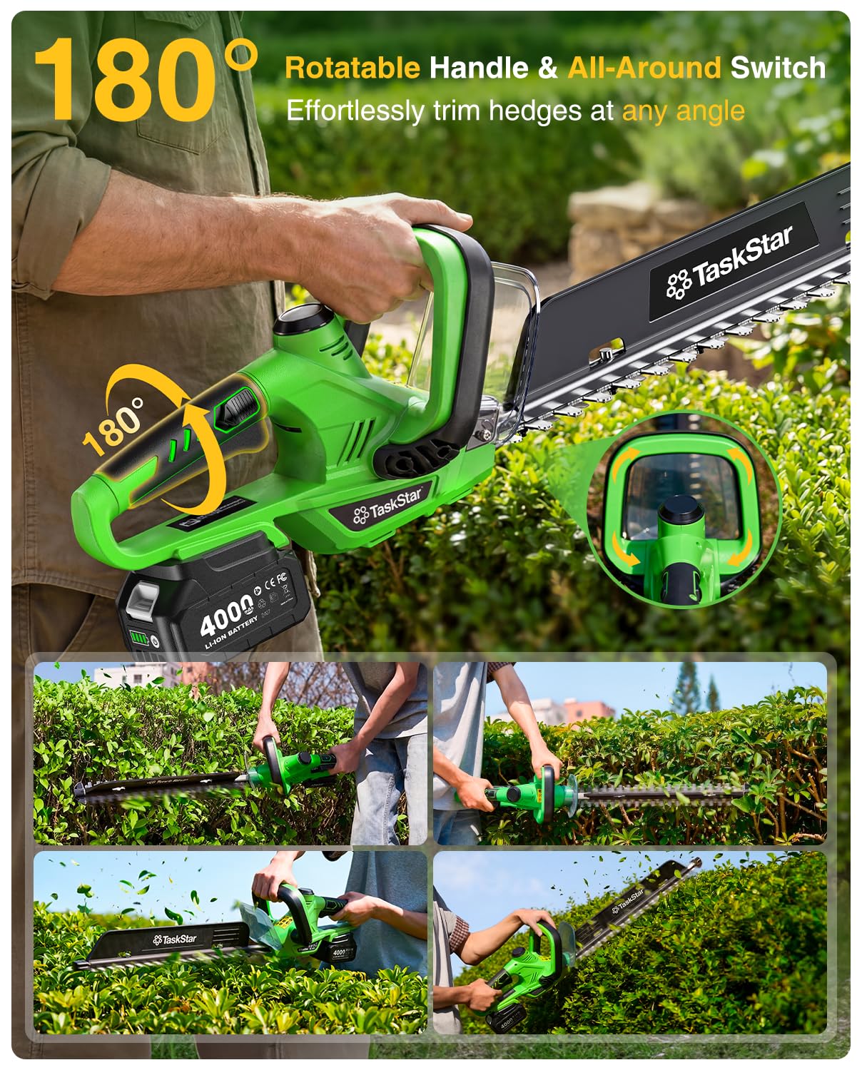 TaskStar เครื่องตัดแต่งกิ่งไม้ - Hedge Trimmer Cordless บทวิจารณ์และราคา