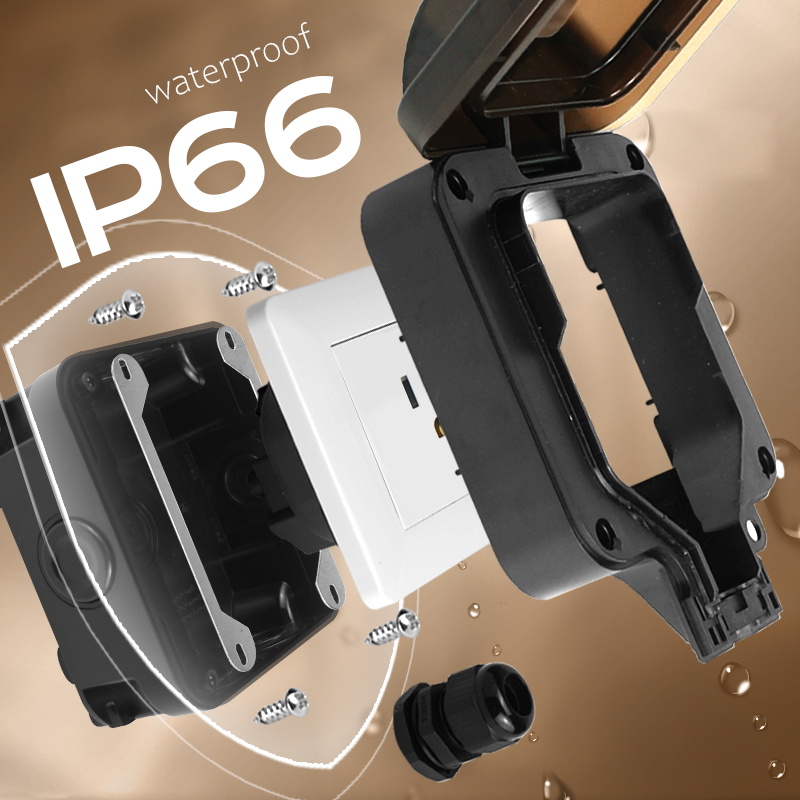 Avoir IP66 ซ็อกเก็ตกันน้ําผนัง - Outdoor Usb Power Strip บทวิจารณ์และราคา