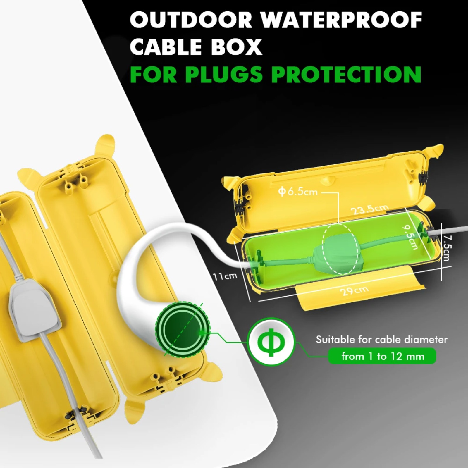 ฝาครอบสายไฟต่อภายนอกอาคาร IP44 - Outdoor Power Adapter บทวิจารณ์และราคา