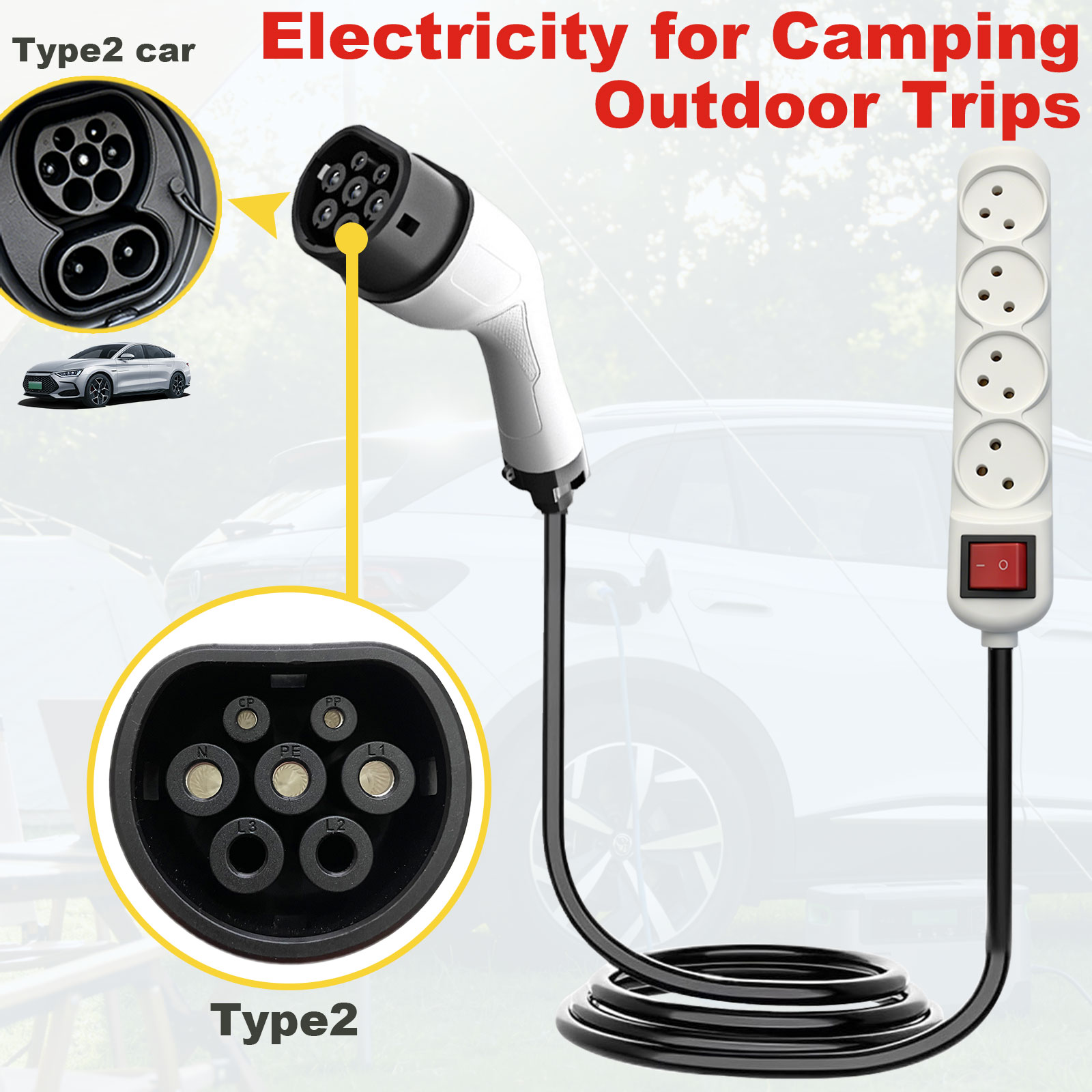 อะแดปเตอร์ปล่อยไฟฟ้า Type2 V2L - Outdoor Power Adapter บทวิจารณ์และราคา
