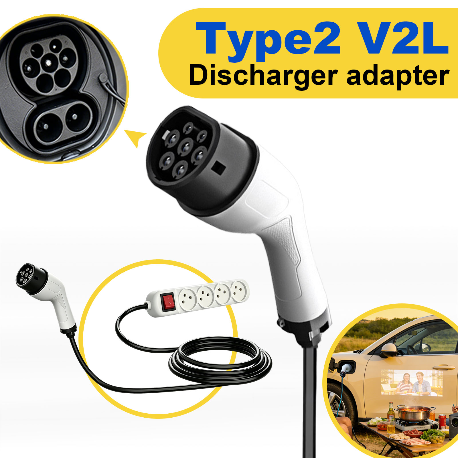 อะแดปเตอร์ปล่อยไฟฟ้า Type2 V2L - Outdoor Power Adapter บทวิจารณ์และราคา