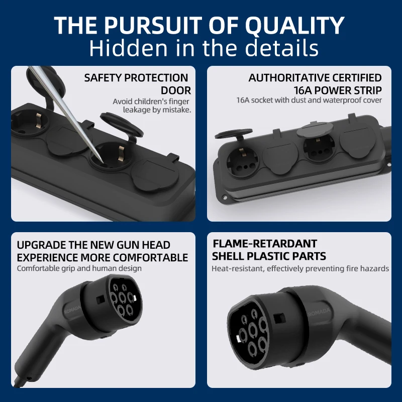 สายชาร์จรถยนต์ไฟฟ้าแบบพกพา 16A - Outdoor Power Adapter บทวิจารณ์และราคา