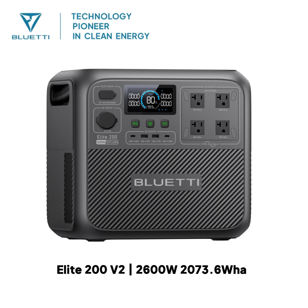 【รีนิว】BLUETTI Elite 200 V2 สถ - Outdoor Power Equipment บทวิจารณ์และราคา