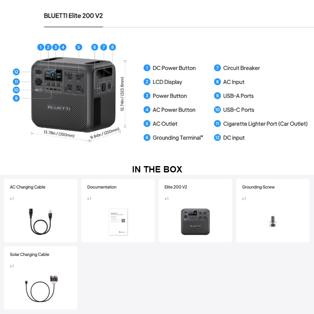【รีนิว】BLUETTI Elite 200 V2 สถ - Outdoor Power Equipment บทวิจารณ์และราคา