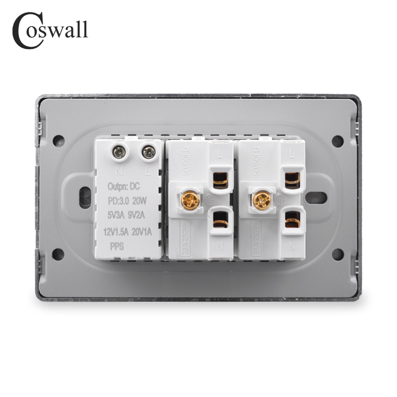 Coswall PC บราซิลมาตรฐาน 20A P - Outdoor Usb Power Strip บทวิจารณ์และราคา