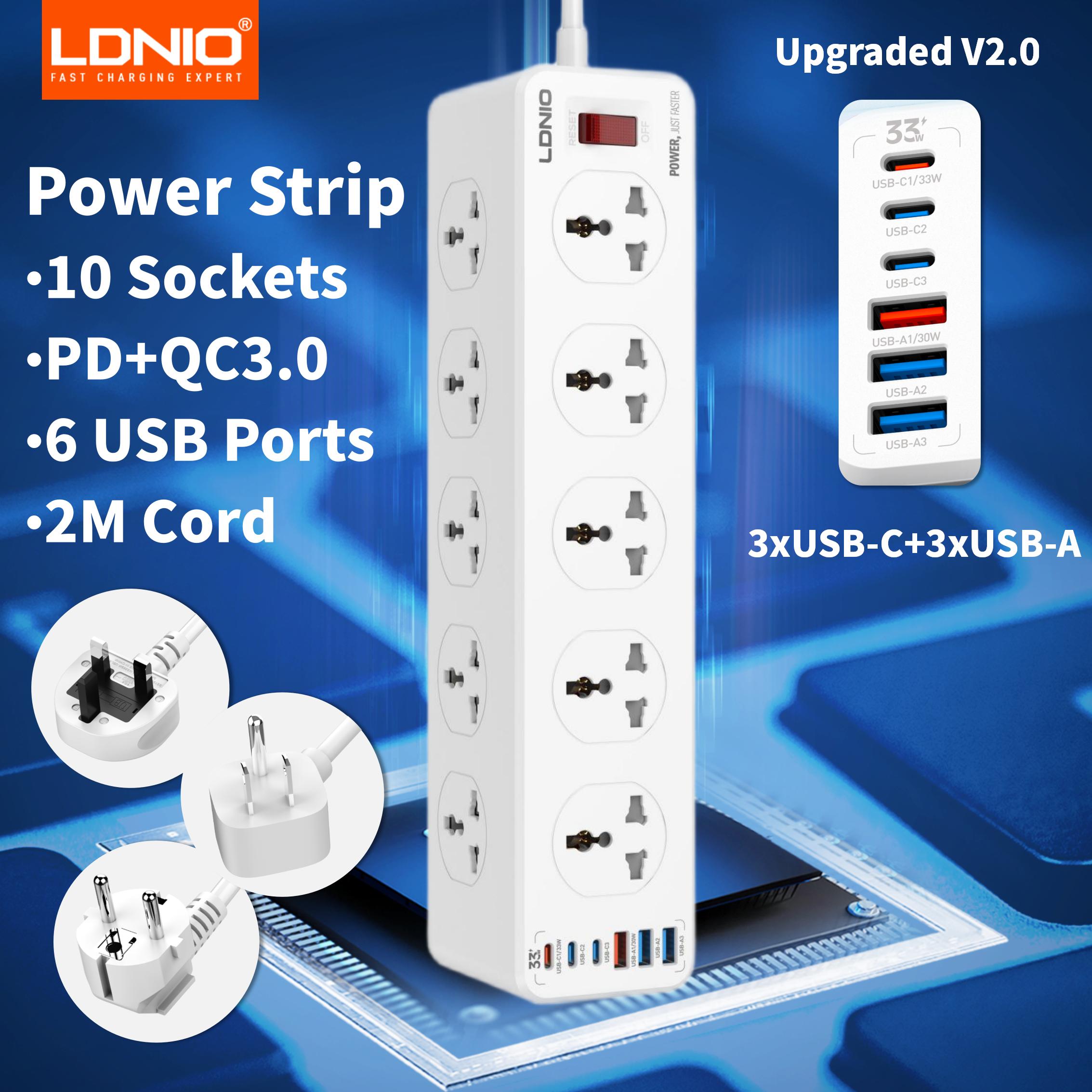 Ldnio ปลั๊กไฟฟ้าช่องต่อขยาย2เม - Outdoor Usb Power Strip บทวิจารณ์และราคา